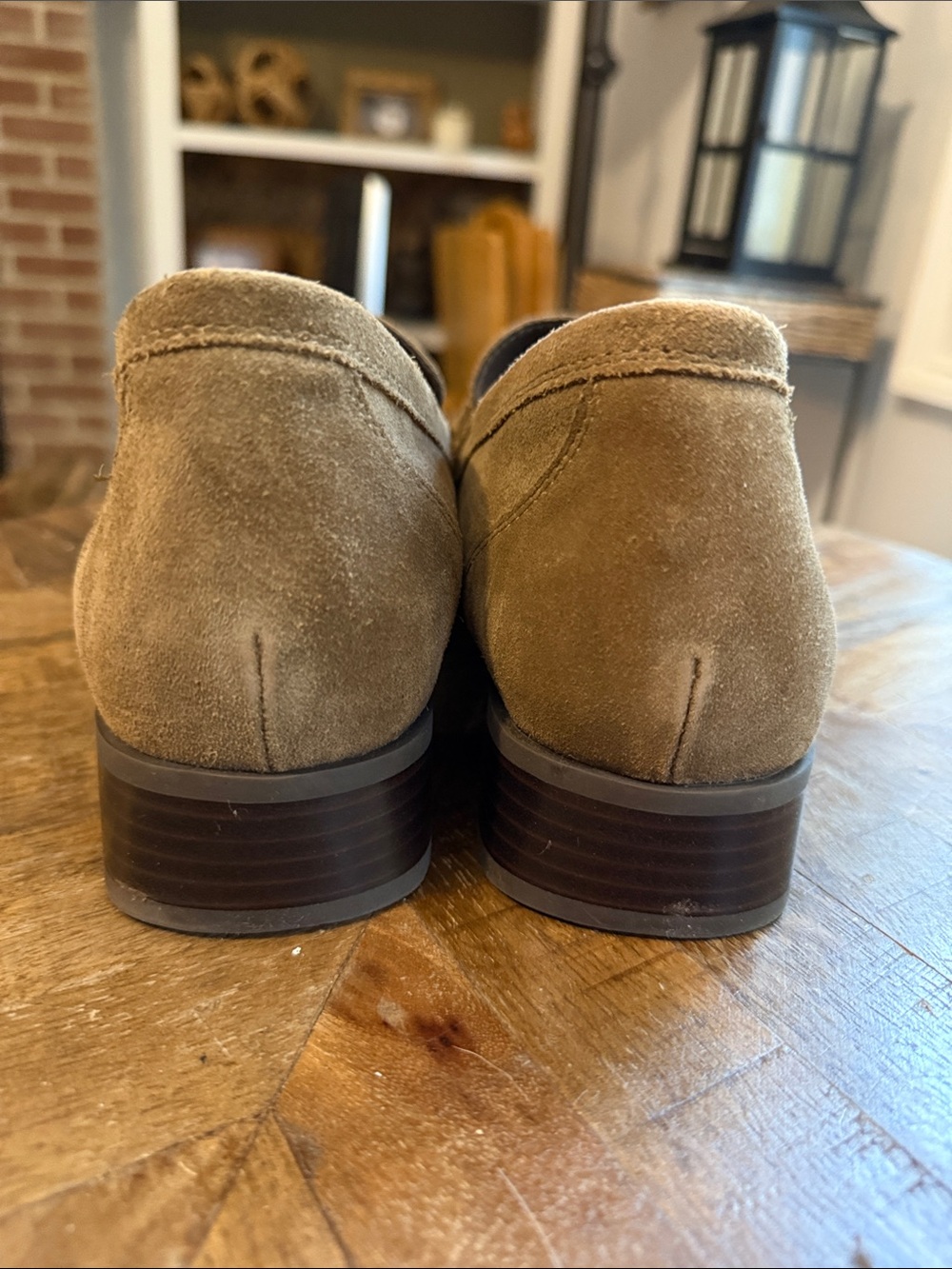 Munro Gryfinn Horsebit Toasted Sesame Suede Loafers 10 - Picture 4 of 9